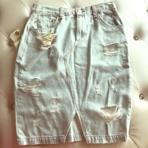 Shred Norte Denim Skirt